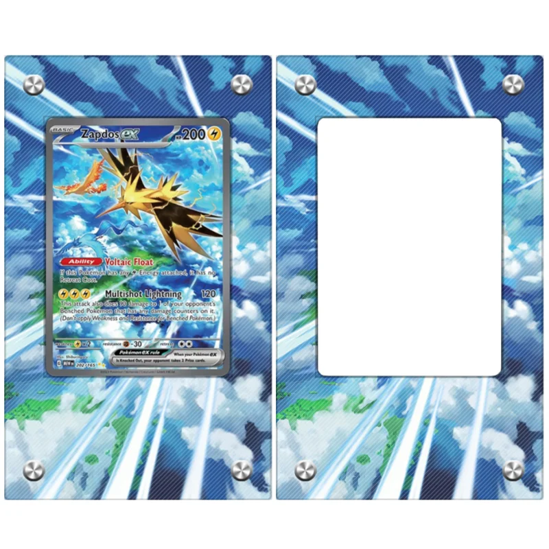 Pokemon PTCG tarjetas ladrillo ZapdosEX juego de Anime funda protectora acrílica hecha a sí misma juguetes DIY imagen extendida no incluye tarjetas