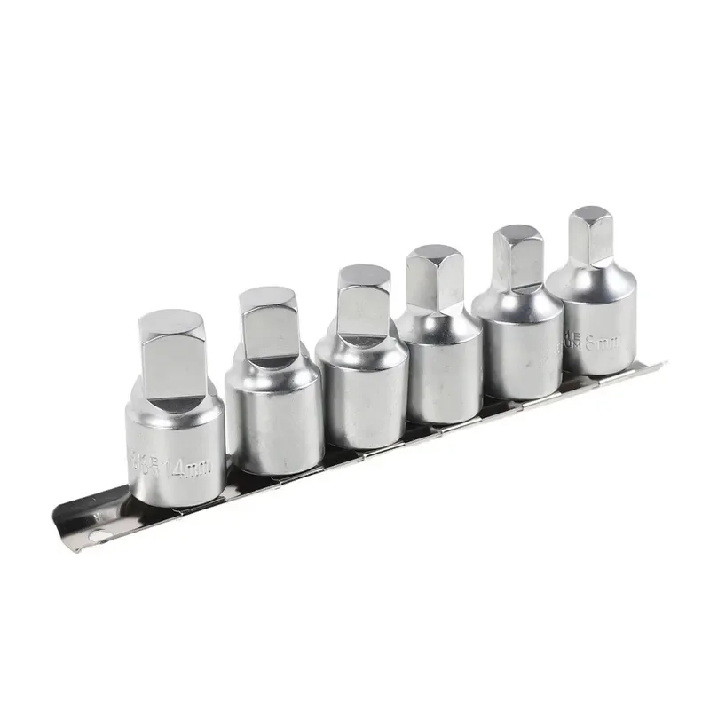 for 6-Piece Square Oil Drain Plug Set for Transmission Sleeve 3/8 Drive Auto Repair Tool Kit Automotive Maintenance