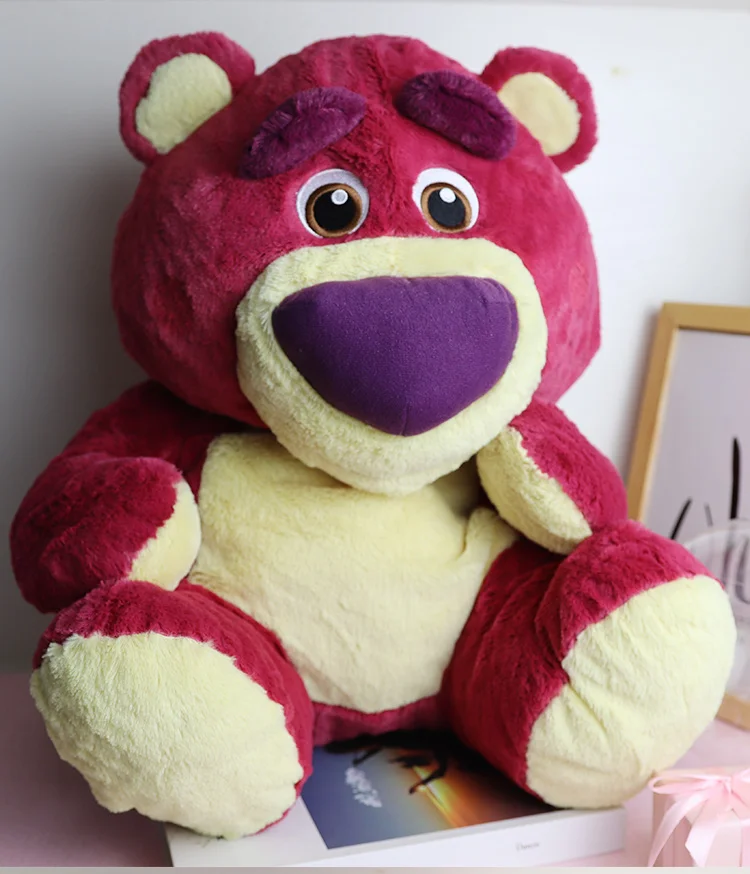 Großer Lotso Bär Plüschkissen-Puppen Kawaii Toy Story Stofftiere Anime-Figuren Kinderzimmer-Deko Süße Weiche Spielzeuge Geschenk für Mädchen – Detail 1
