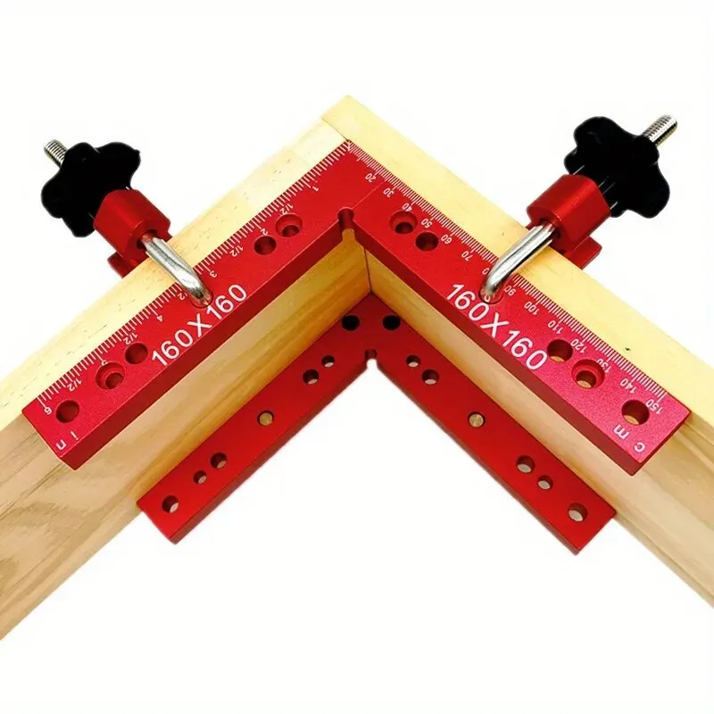 160MM 90 Degree L-Shaped Auxiliary Fixture Splicing Board Positioning Panel Fixed Clip Carpenter's Square Ruler Woodworking Tool