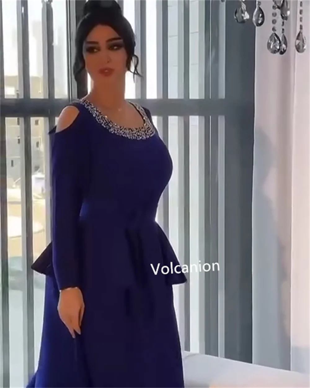 Индивидуальные платья миди из джерси с блестками и лентой трапециевидной формы с круглым вырезом на заказ, для выпускного вечера, изысканное высокое качество