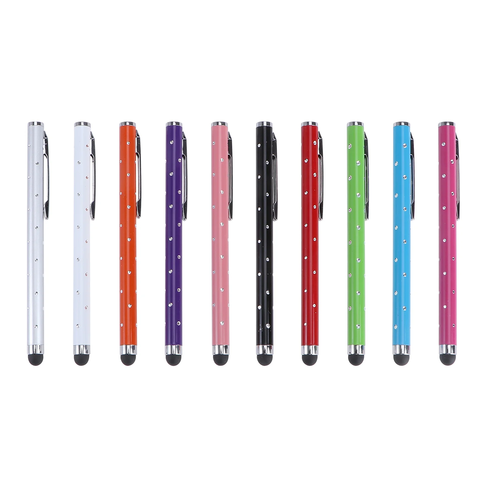 10Pcs Capacitive Screen Touch Pens Metal Stylus for Phone Tablet Drawing Note Taking Document Marking Lightweight