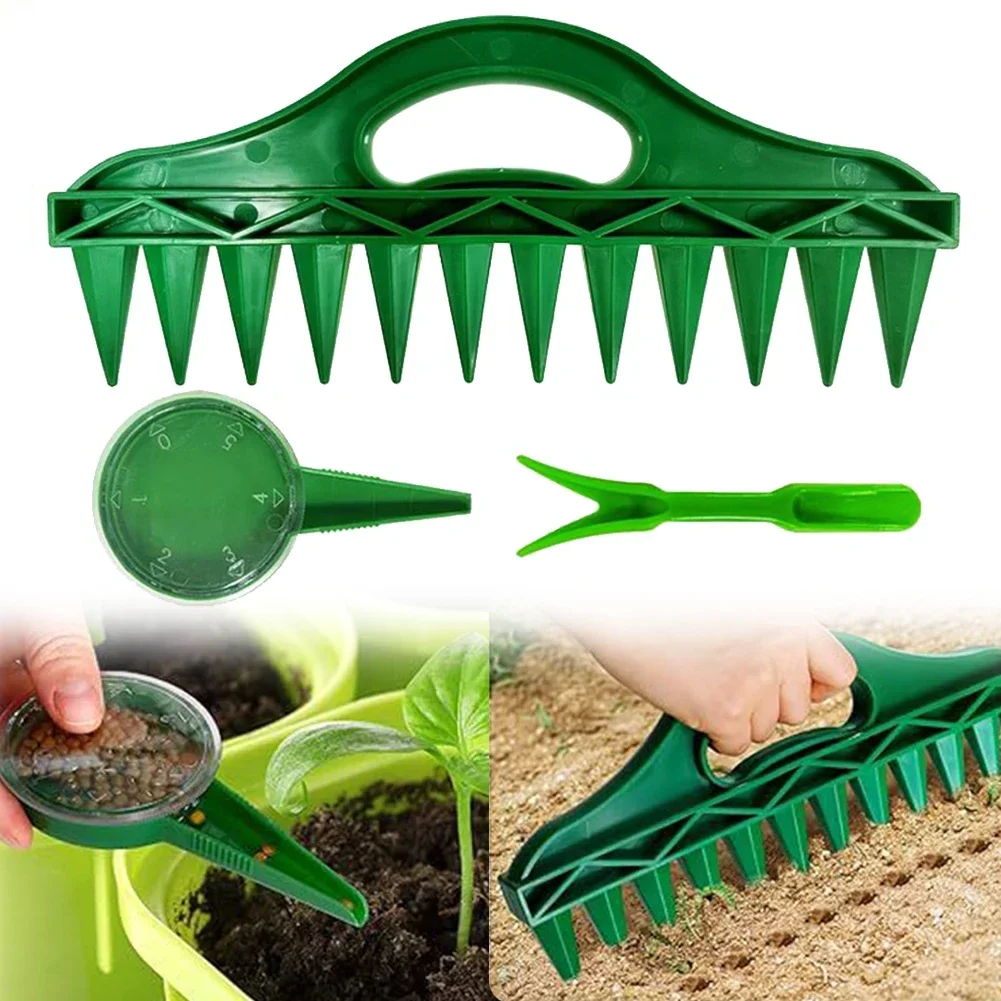 Seeder Planter Tool Kit Soil Digger Planter Manual Sower Flowerpot Gardening Tool Seed Sowing Dispenser for Garden Tool