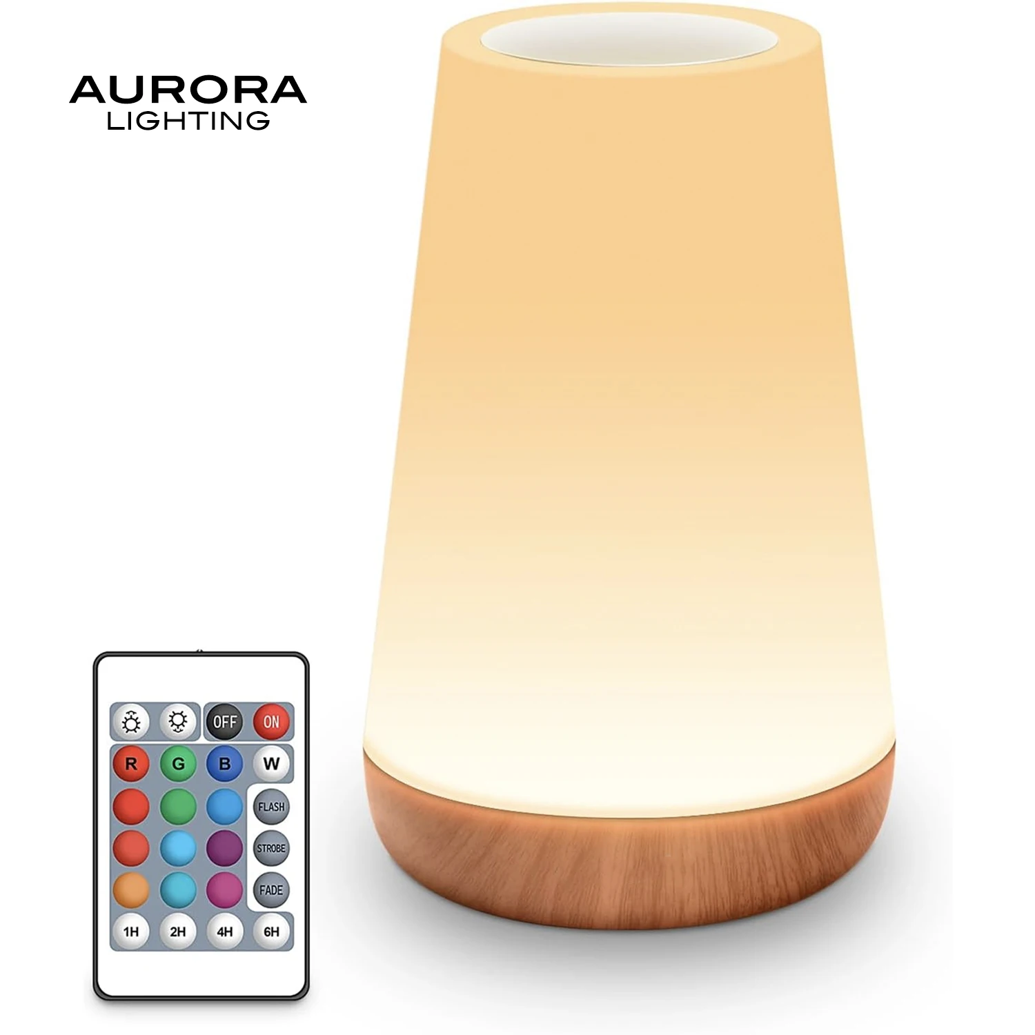 AURORA LIGHTING LED Night Light Bedside Lamp 13 RGB Colors Changing Portable Lamp for Baby Kids Bedroom Bathroom Outdoor Camping