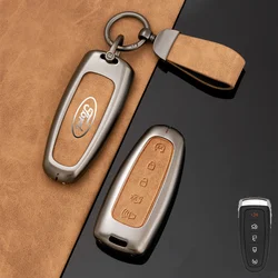 Zinc Alloy Car Remote Key Case Cover Shell Fob For Ford Explorer Edge Escape Flex Taurus 2011 2012 2013 2014 2015 Smart Key Bag