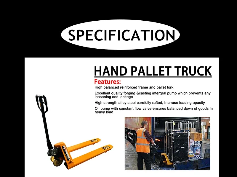 Uni-Silent Standard Duty Pallet Jack Truck 5t. Capacity Manual Pallet Hydraulic Hand Pallet Truck