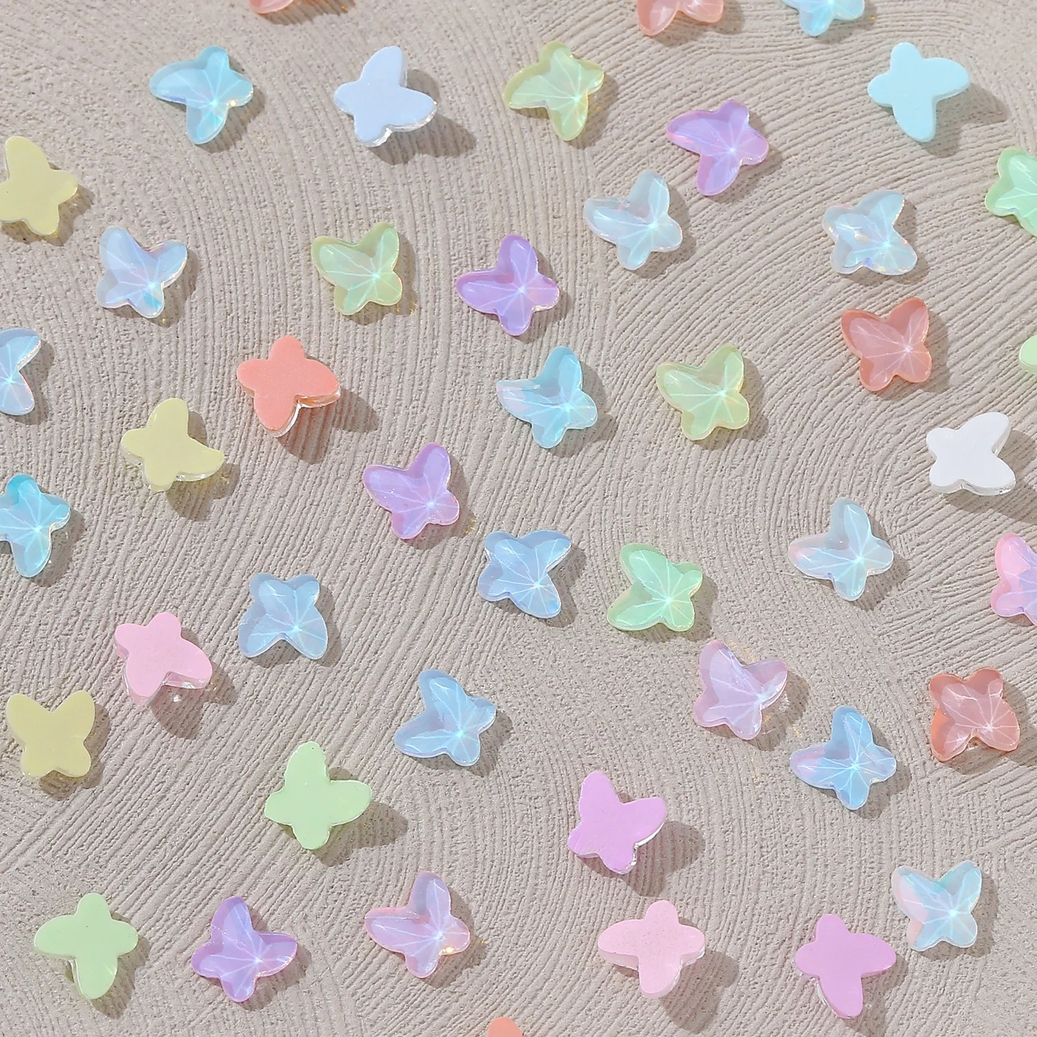 Mocha Mixed Color Mixed Shape Wholesale Flat bottom Nail Art rhinestones Self-Adhesive Shiny Glass Crystal 3D Nail Decoration