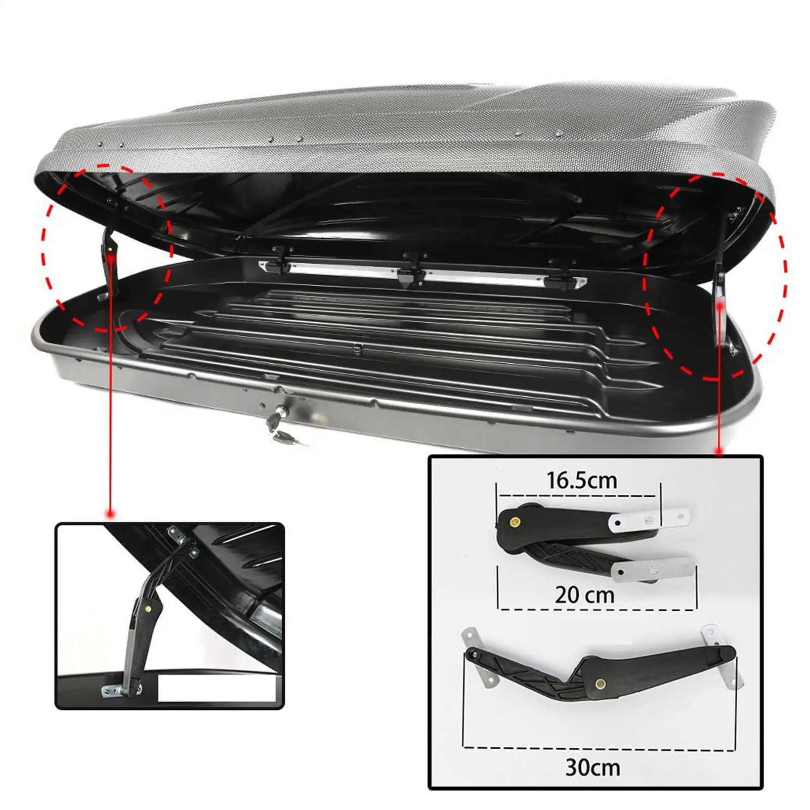 Roof Box Support Arm Vehicle Luggage Support Arms Noise Reduction Luggage Rack Load-bearing For Rooftop Cargo Carrier
