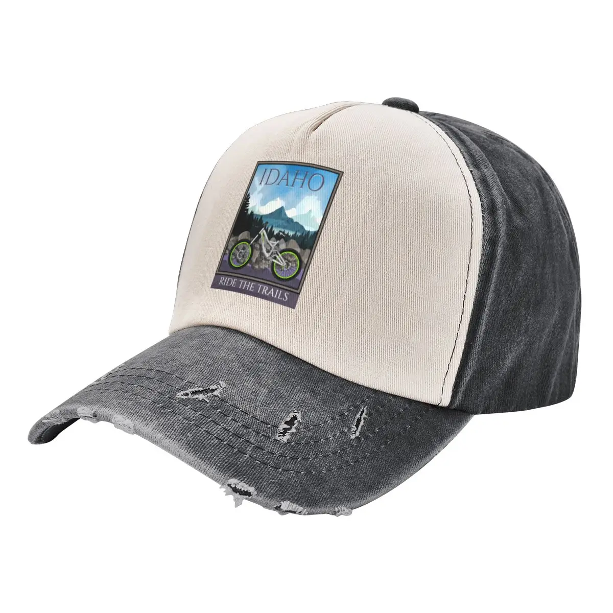 Mountain Biking - Ride Idaho Baseball Cap sun hat Luxury Man Hat Designer Hat Golf Women Men's