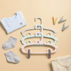 Cabides de roupas retráteis infantis, cabides de bebê, 10pcs set