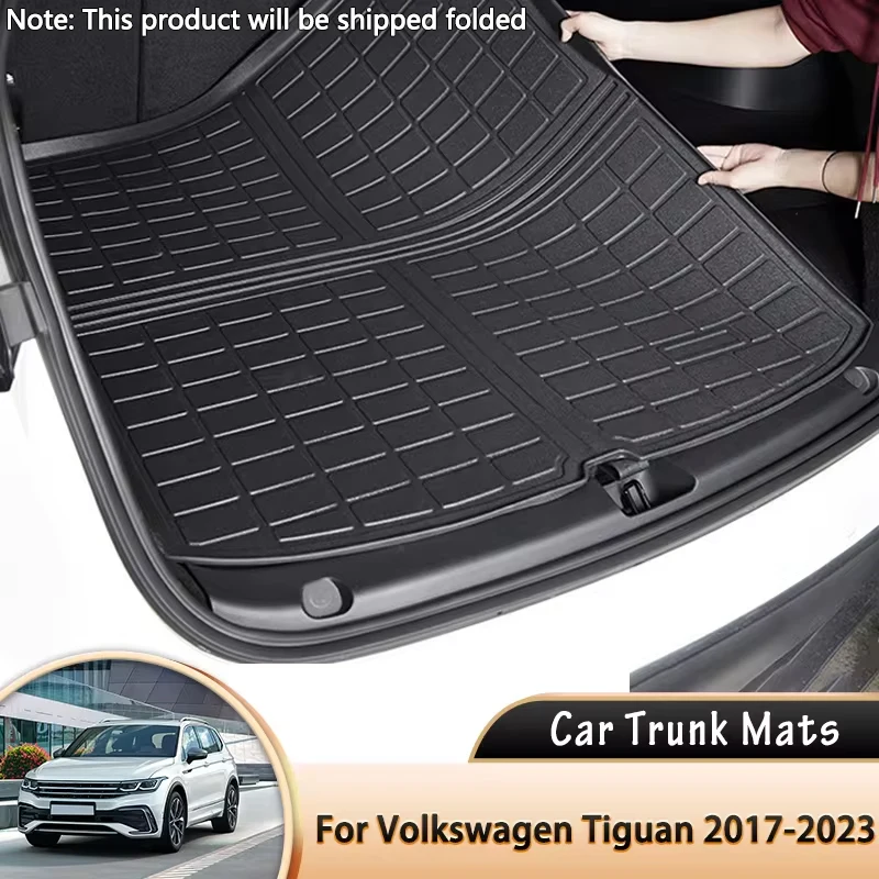 

for Volkswagen VW Tiguan MK2 L AD 2017~2023 2020 2021 Car Boot Liner Cargo Rear Trunk Mat Luggage FLoor Carpet Tray Waterproof