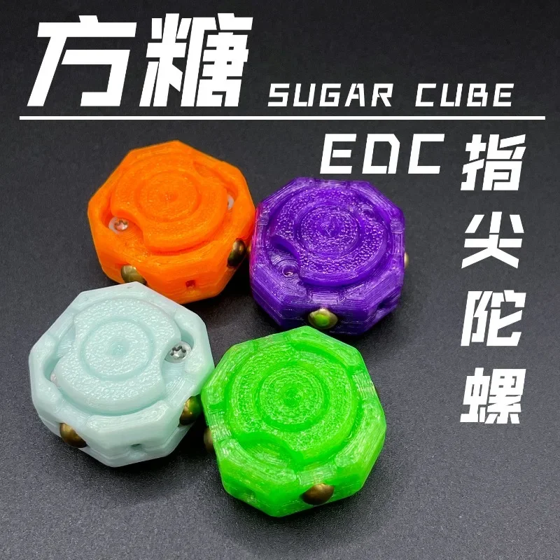 EDC genuine sugar cube mini cube fidget spinner trendy play decompression toy fidget 3D printed environmentally friendly gift