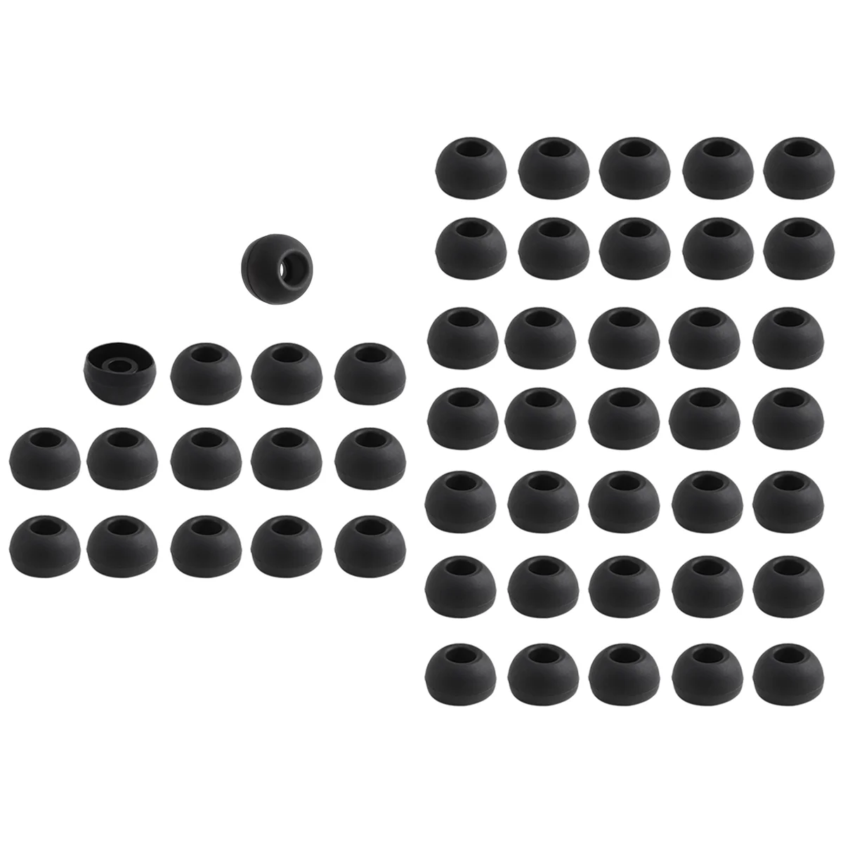 Oreillettes noires de remplacement, 50 pièces
