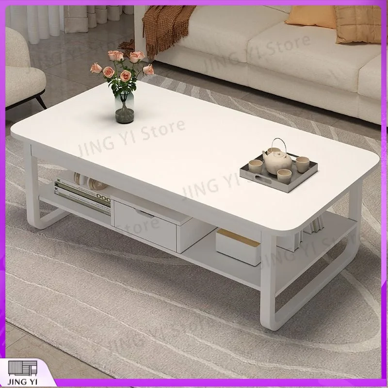 Modern Minimalist Square Coffee Table Light Luxury Side End Table Small Tea Desk For Small Apartment Living Room Home Use