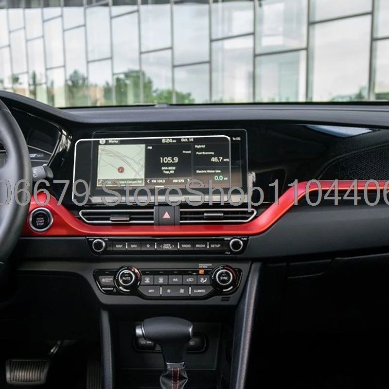 الزجاج المقسى شاشة طبقة رقيقة واقية لكيا نيرو 2020 2021 10.25 بوصة سيارة لتحديد المواقع والملاحة شاشة LCD المضادة للخدش فيلم #2