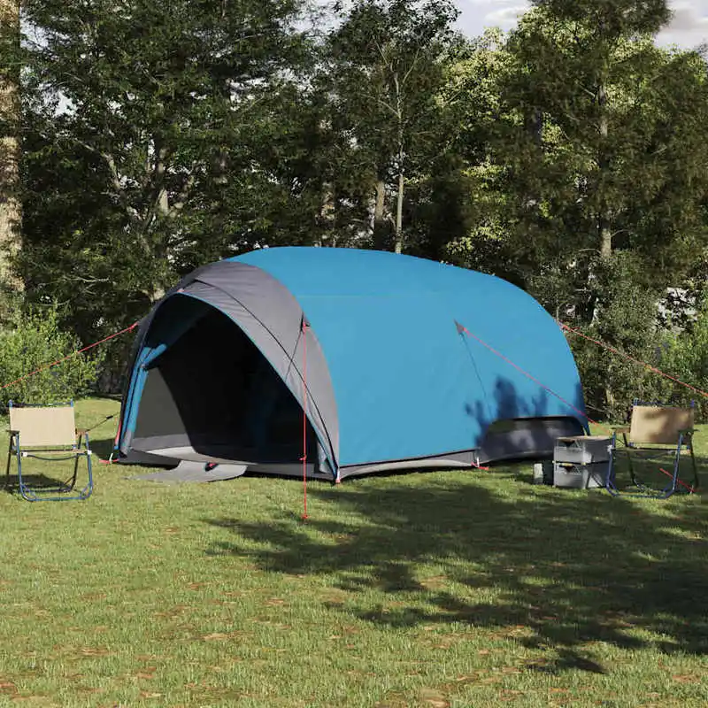 Tunnelzelt mit Dach und Stauraum – für Familien und Outdoor-Abenteuer – aus strapazierfähigem Taftgewebe – wind- und wasserdicht – mit E-Port und Innenhaken zum Aufhängen