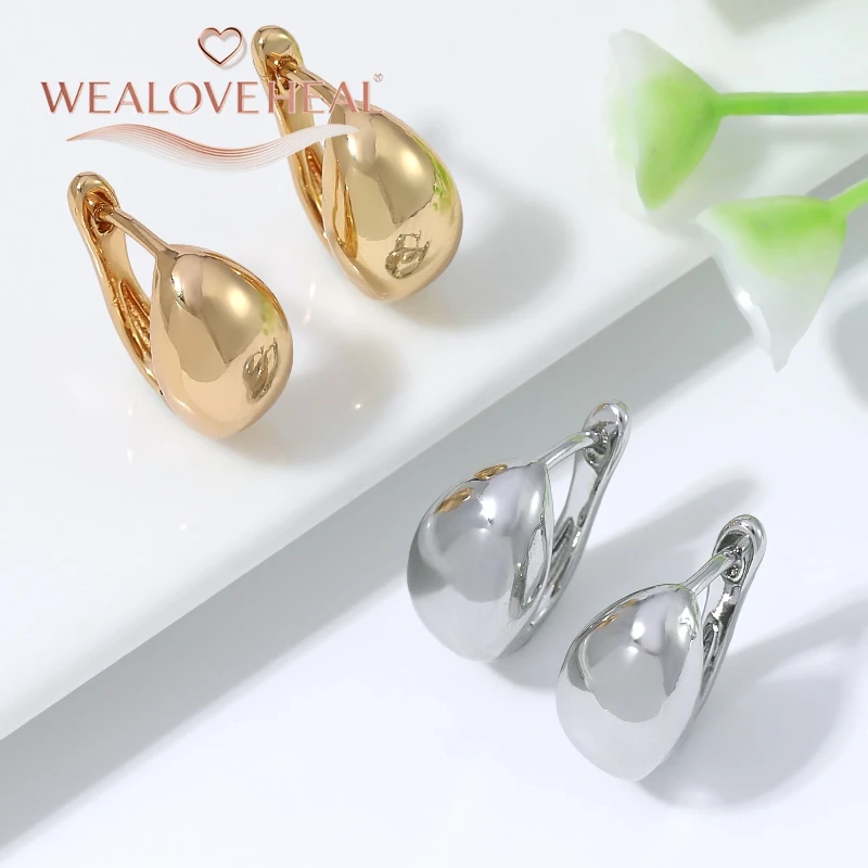 18K vergoldete Tropfenförmige Huggie-Ohrringe für Frauen, minimalistische Wassertropfen-Creolen, modischer Alltagsschmuck, Geschenk zum Valentinstag oder Geburtstag – Detail 19