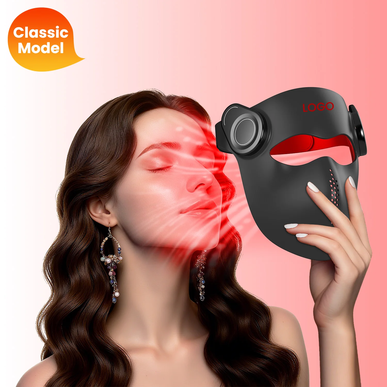 2026 2026 Wireless Red Light Therapy laser Mask Face 4d laser light therapy mask For beauty salon