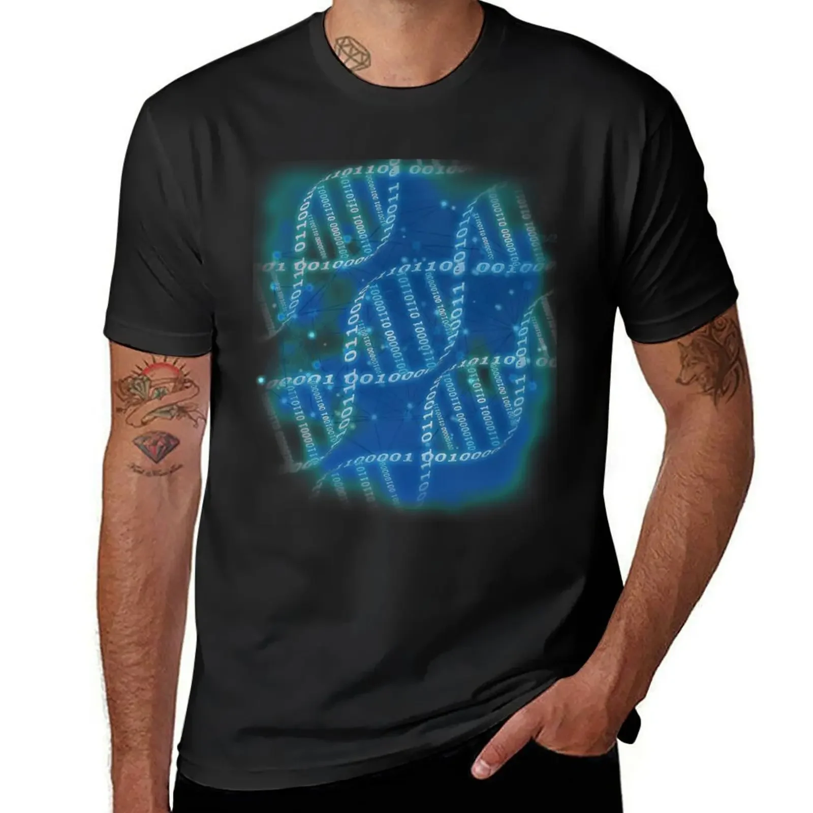 Binary Code DNA Computer Software Geek Coders Gifts T-Shirt tops Aesthetic clothing oversized t shirt t shirts for men graphic