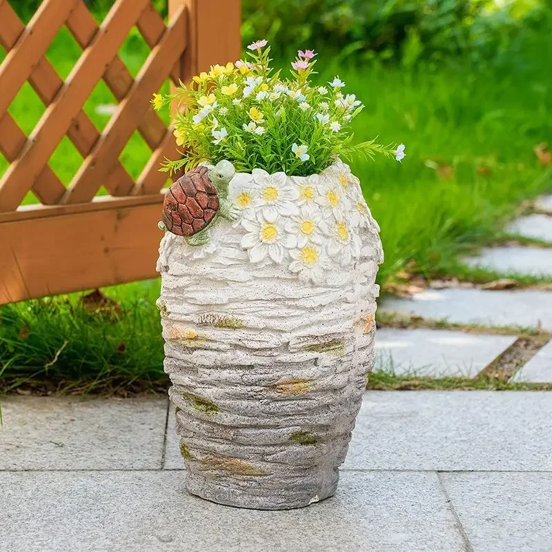 *&s Succulent Planter for Garden Villa, Decorative Horticulture Pot for Balcony Lawn, Stoneware Container for Yard Landscaping