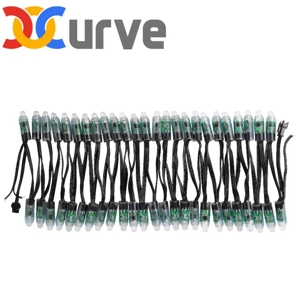 

100pcs 12mm WS2811 LED Modules 2811 IC Black/Green/White/Crystal/RGB Wire,RGB Digital Led pixel Modules,IP68 waterproof,DC 12v