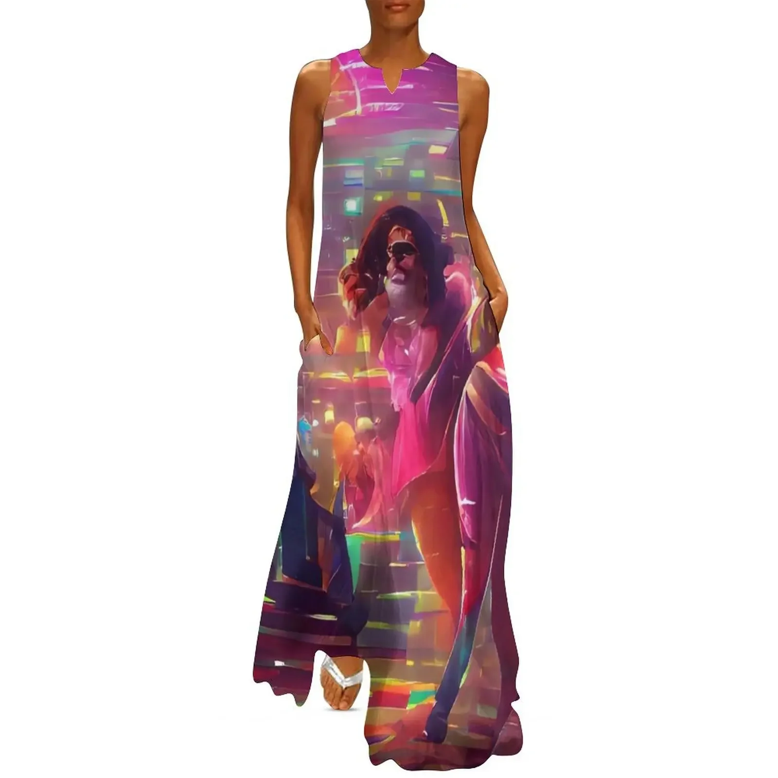 

70s Disco Party Long Dress prom dresses evening dresses ladies wedding dresses for woman Clothing Dress