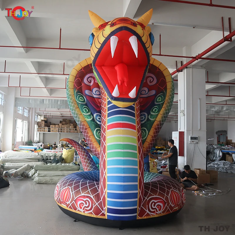 

4m Colorful Inflatable Boa Inflated Cobra Street Giant Simulated Snake for Park/Advertisement