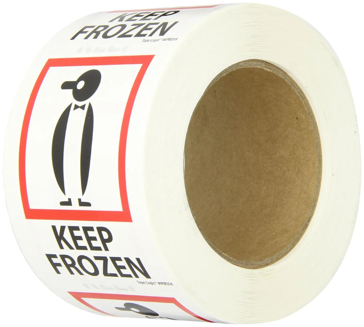 

3" x 4","Keep Frozen" Red/White/Black Warning Sticker, for Shipping, ling, Packing, and Moving (1 Roll of 500 Labels)