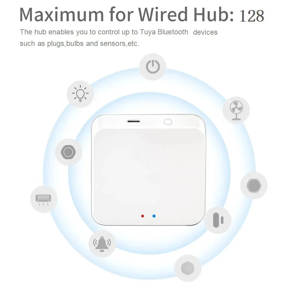 Imagem -03 - Tuya Wifi Gateway Inteligente Bluetooth-compatível Malha com Fio Hub Trabalho com Tuya Aplicativo Inteligente Controle de Voz Via Alexa Google Casa