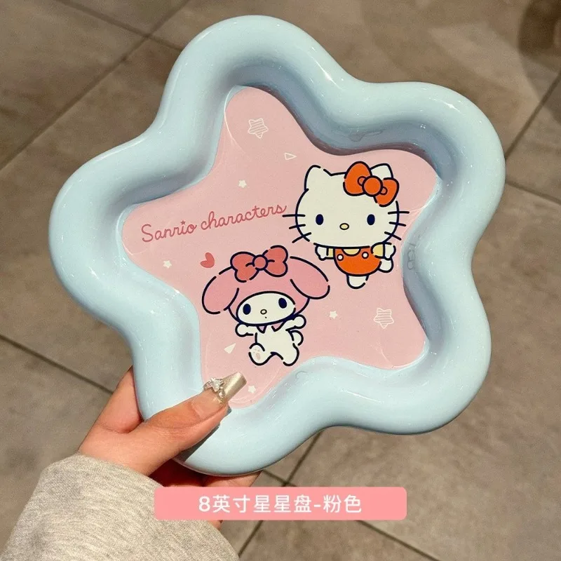 Cartoon Cat Print Ceramic Dinnerware Set High-Value Bowl Plate Chopsticks Spoon Combo Kawaii Tableware Kit for Women Home Gift view 6