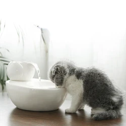 Electric Ceramics Cat Drinking Feeder Automatic Circulating Cat Dogs Drinking Water Fountain Dispenser Pet Products