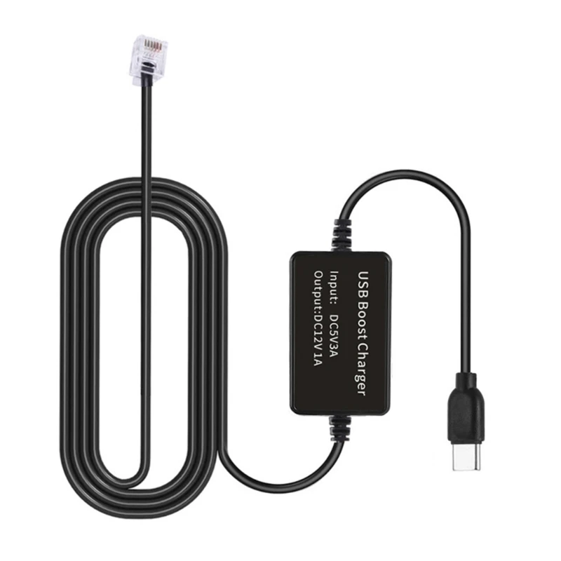 USB To RJ11 Plug Cable USB To RJ11/DC 3.5 Radar Detector Power Cable Thickened USB Plug Connect To Car Charger Fit Most Radar