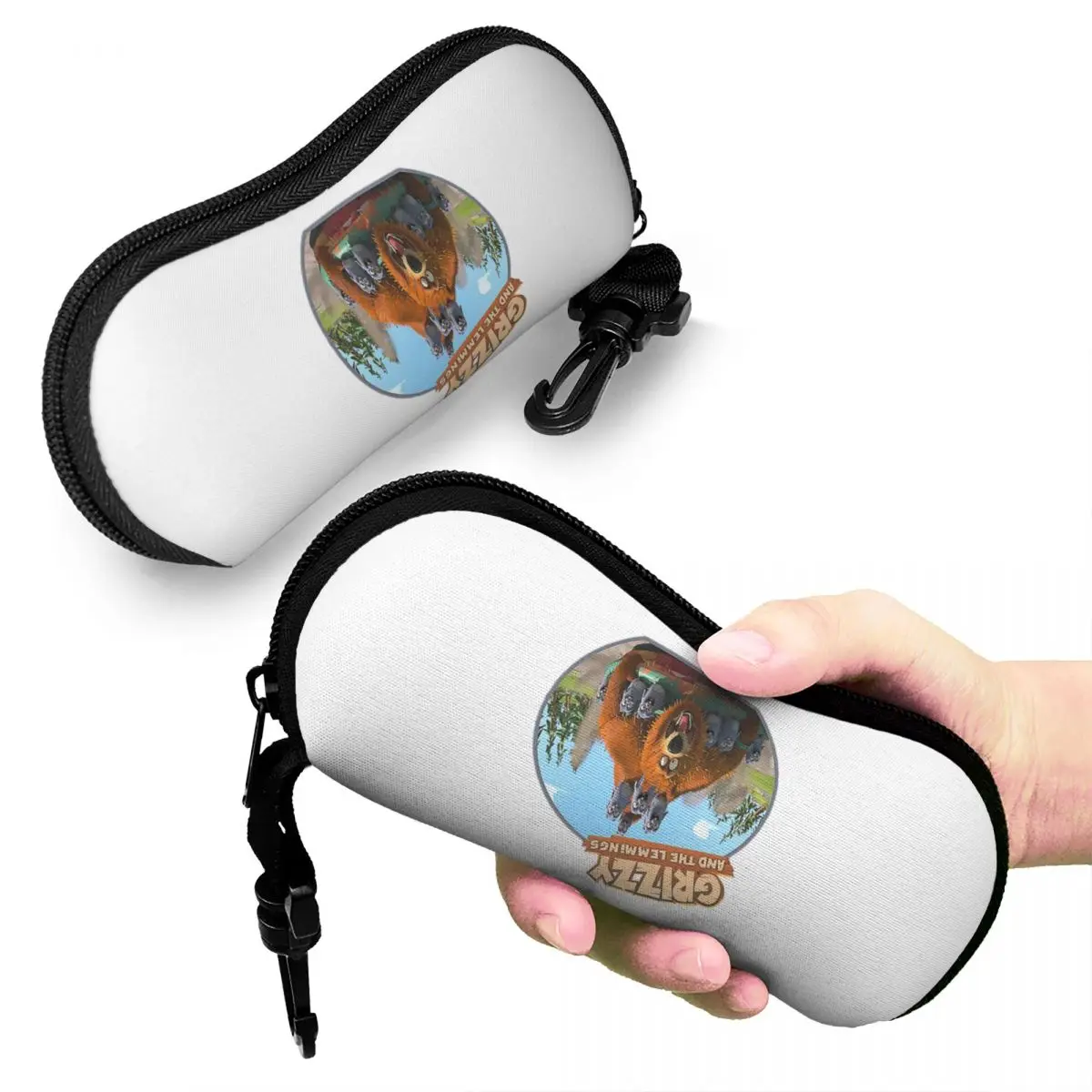 

Grizzy And Lemmings Shell Glasses Case Protective Sunglasses Box Women Men Soft Eyeglasses Bag Pouch