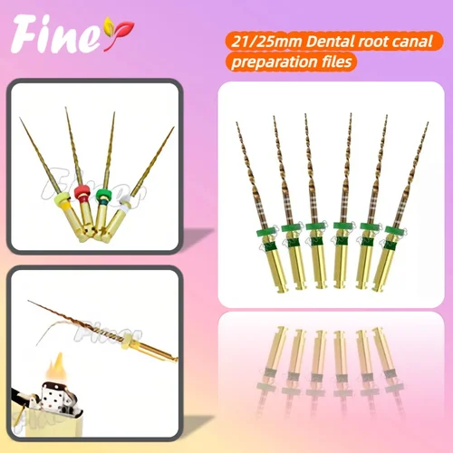 Limas endodónticas dentales más finas, ondas endodónticas alternativas, endo dorado, un archivo para preparación de conducto radicular endodóntico