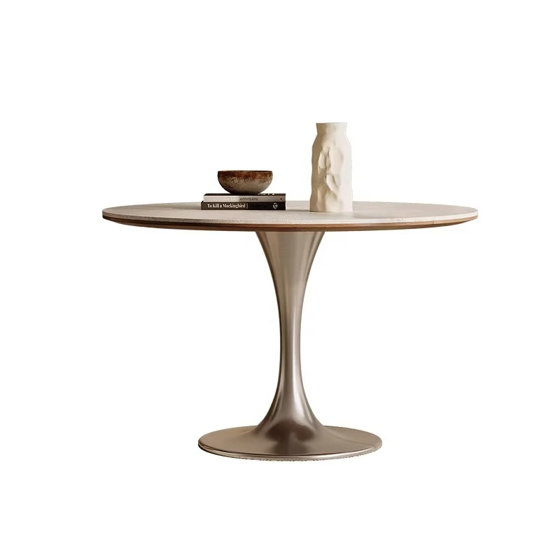 

Slate Small Round Table Home Small Apartment Round Dining Table Medieval Style Negotiation Table Combination