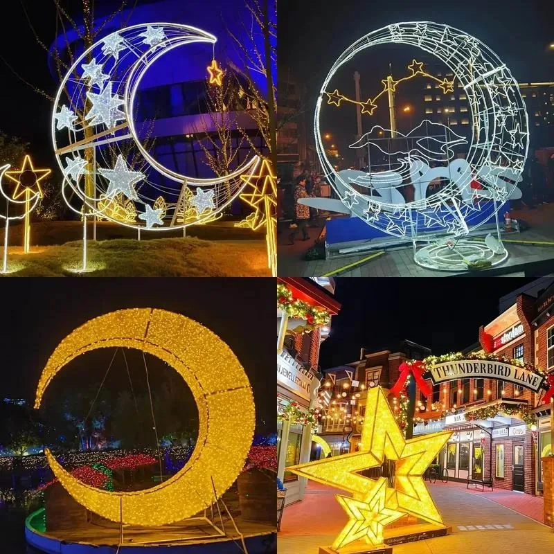 Custom Outdoor Light Emitting Diode IP65 Moonstar Modeling Light Landscape Lighting Decoration Dream Lighting Festival Theme