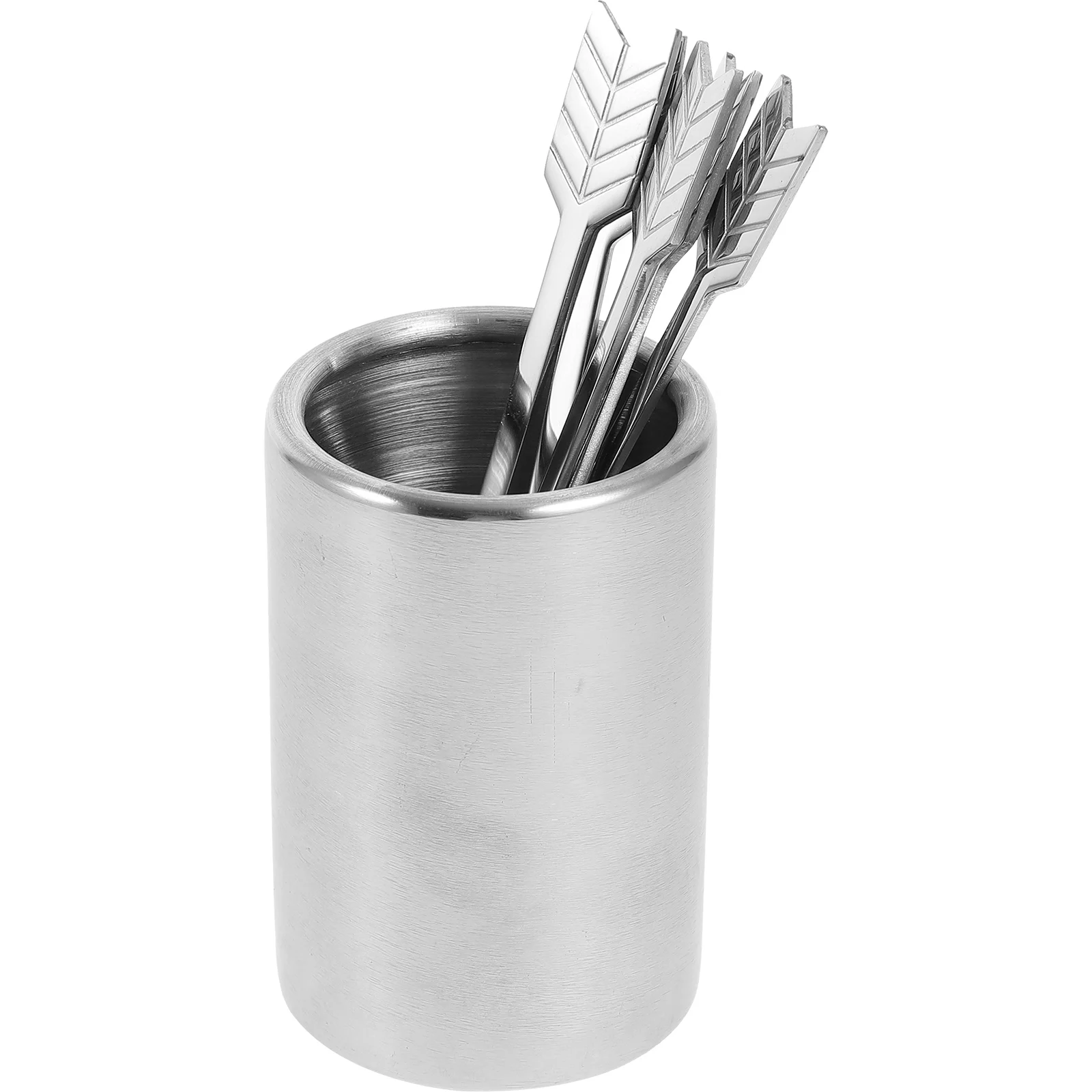 

1 set Fruit Fork Set Stainless Stirrers Reusable Picks Oatmeal Arrow Elegant Decorative Party Wedding