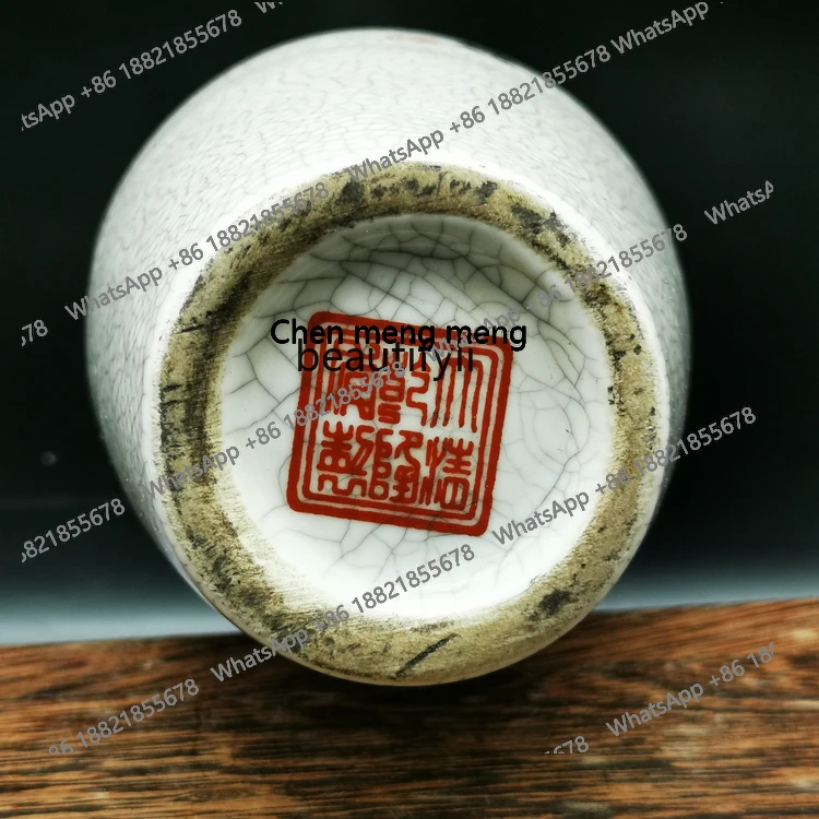 Beauty pointed bottle antique porcelain Chinese living room decorative vase antique antique ornament H H