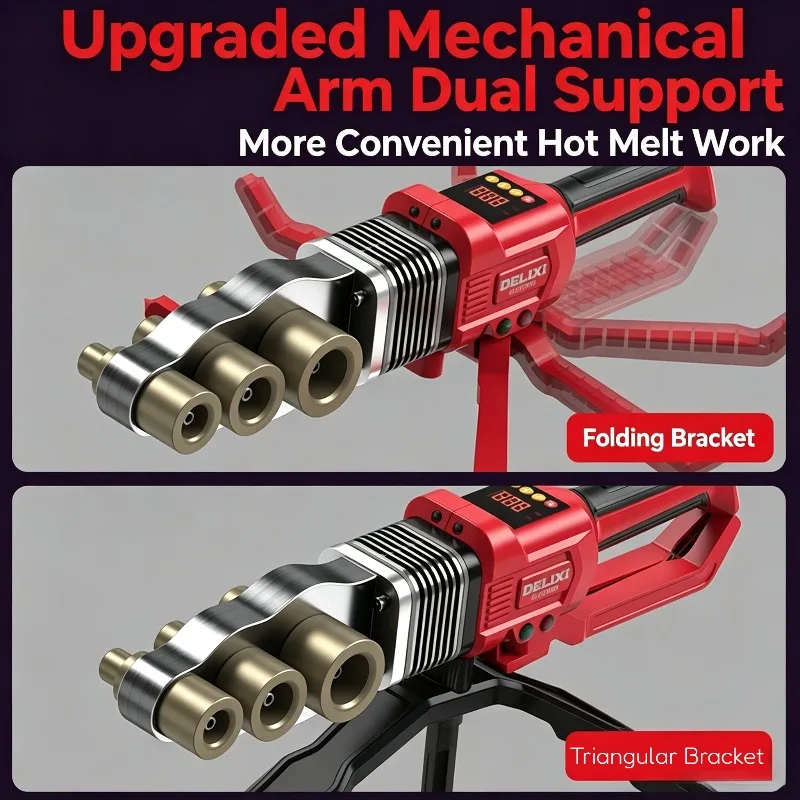 Water Pipes Hot Fusion Machine PPR PE Pipe Digital Display Fusion Machine Plumber Plastic Welders Welding Equipment Supplies