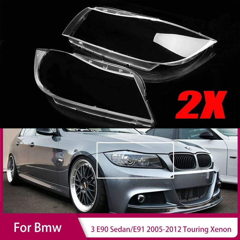 

Car Headlight Lens Cover Clear Headlight Head Light Lamp Lens Cover For Bmw 3 E90 Sedan/E91 2005-2012 Touring Xenon