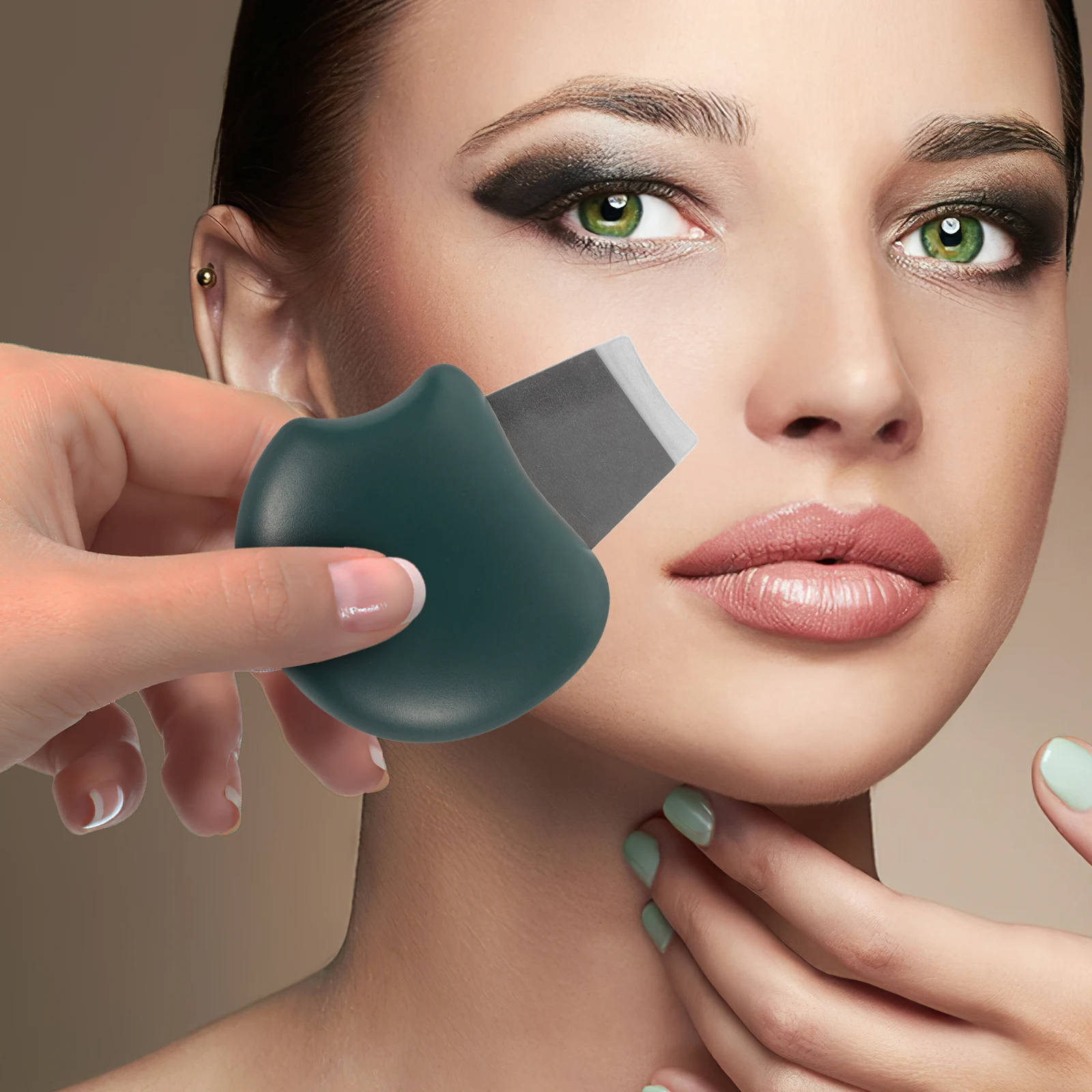 Strumento per l'estrazione dei punti neri per la rimozione dei brufoli in metallo Raschietto in acciaio inossidabile Raschietto professionale per la cura del viso di precisione