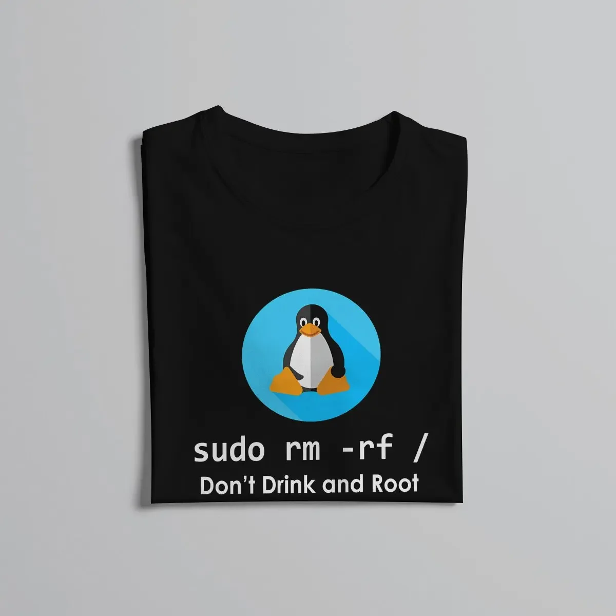 Sudo RM RF Linux Operating System Men T Shirt Fibre Graphic Crewneck Polyester TShirt Harajuku