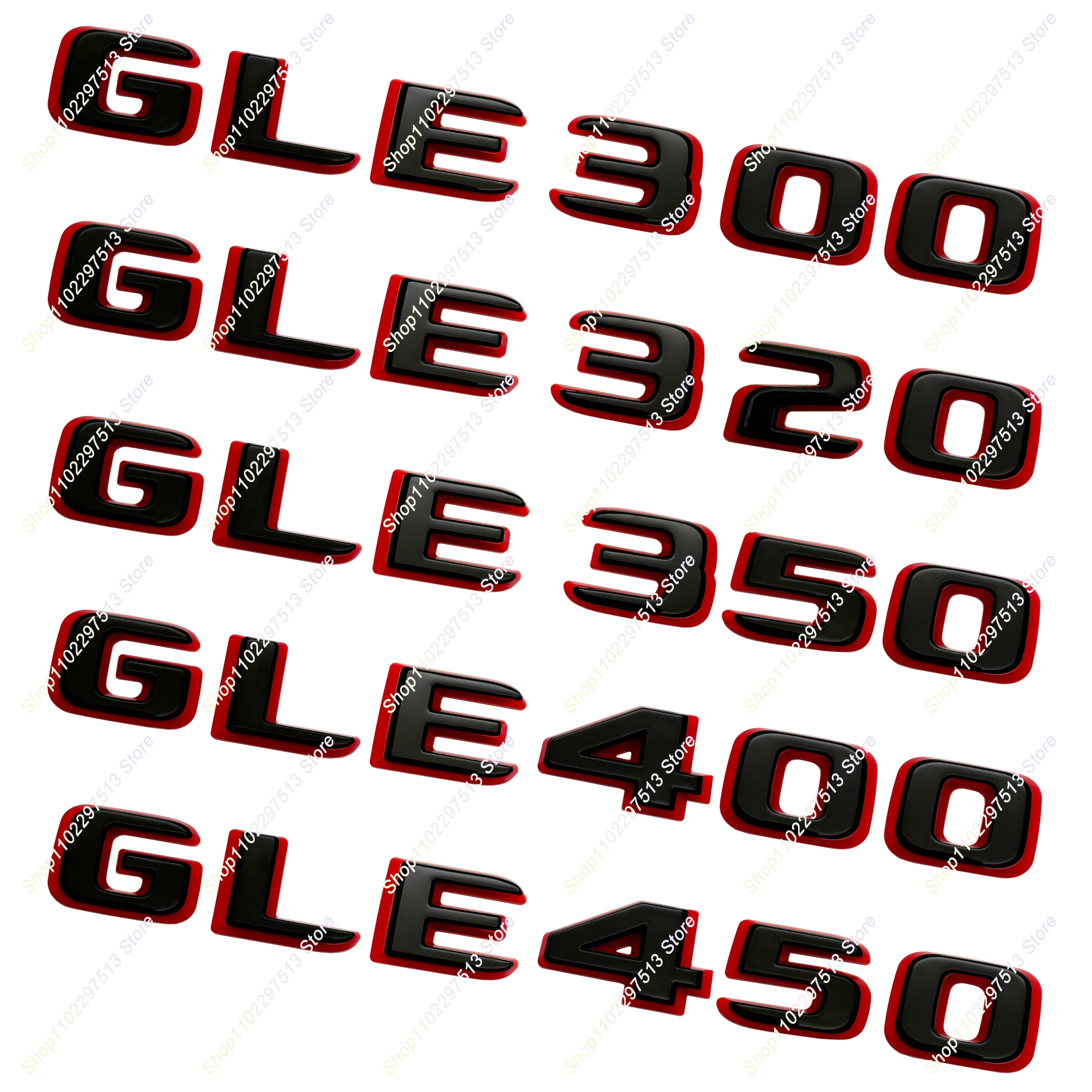 

Новая стильная двухцветная эмблема с буквами GLE300 GLE320 GLE350 GLE400 GLE450 для W166 W167, наклейка на багажник автомобиля.