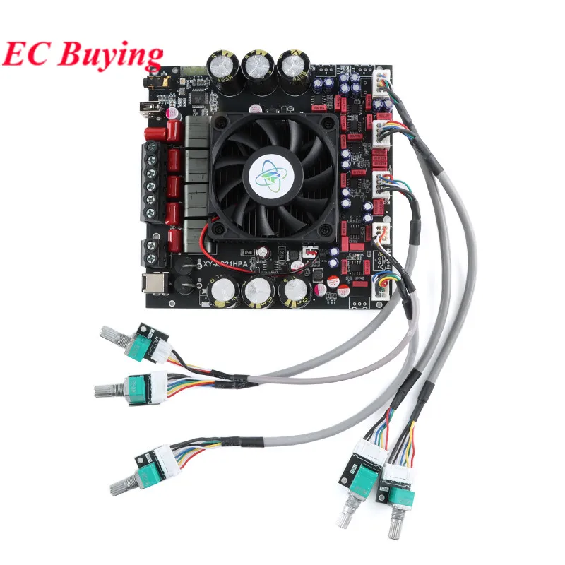 AS21HPA High-Power Bluetooth-BT 5.2 Digital Amplifier Board 2.1 Channel Class D Subwoofer 300W*2+600W TPA3255 Speaker Module