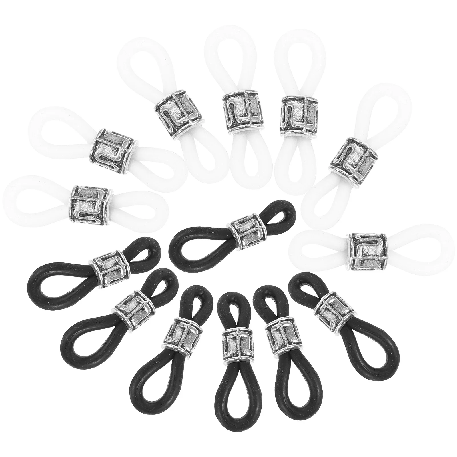 

20 Pcs Anti-slip Glasses Retainers Eyeglass Chain End Ends Holder Silicone Connector for