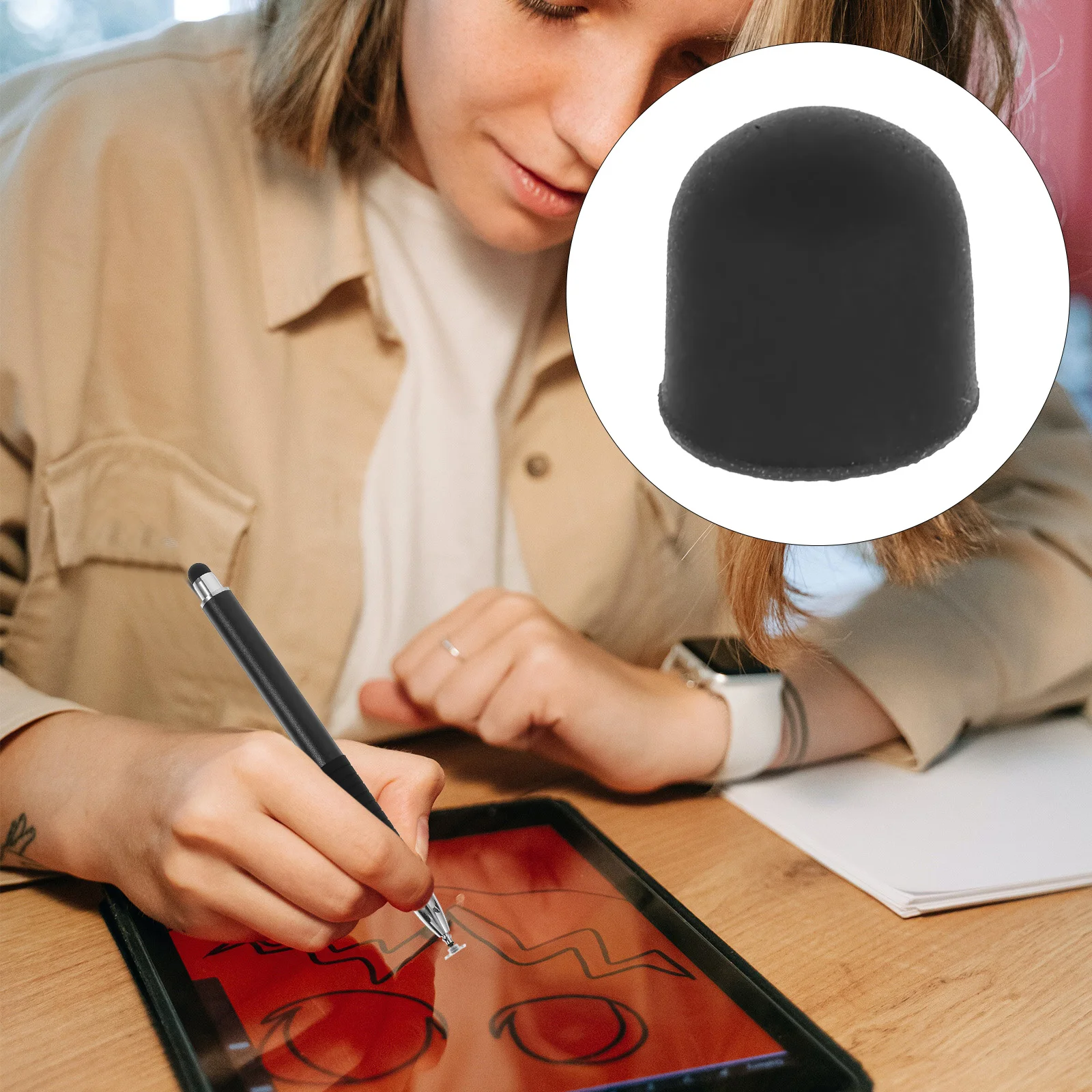 50pcs Silicone Stylus Tips Replacement for Touch Screen Pens Capacitive Nibs Scribe Pencil Lead Universal Writing Accessories