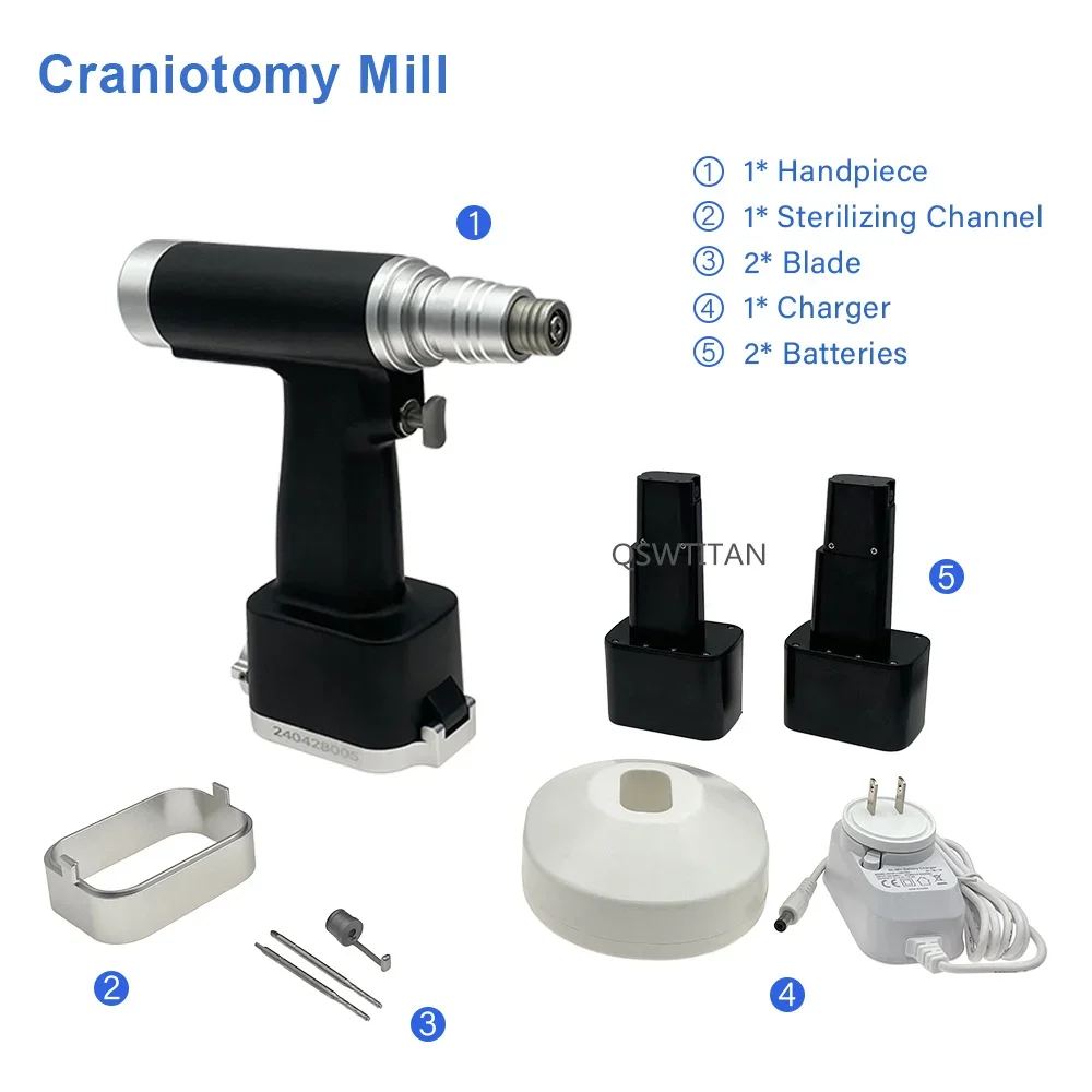 Craniotomy Drill Mill System for Cranial Neurosurgery Electric Bone Drill Orthopedic  Instrument Set