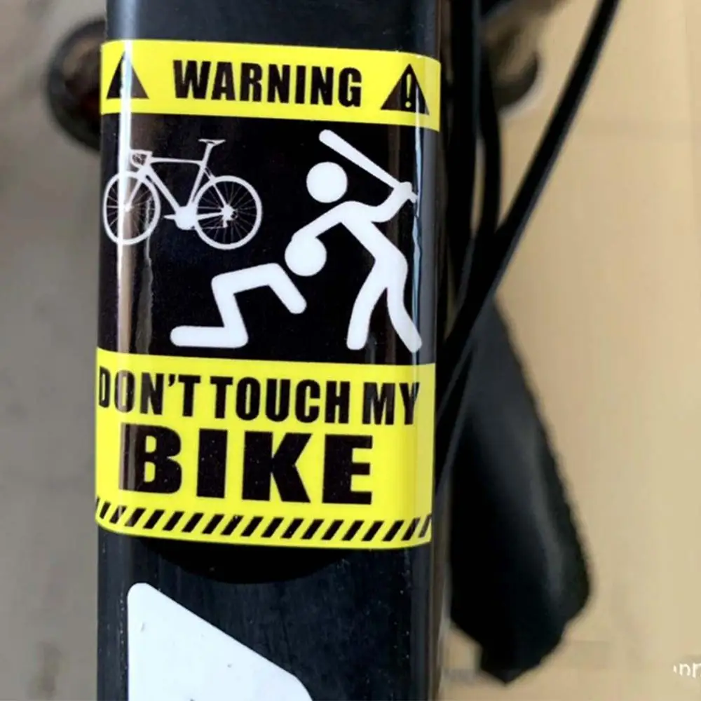 Auto Decal Decorative Frame Sticker Bike Sticker Don't Move My Bike Bike Mountain Road Bike