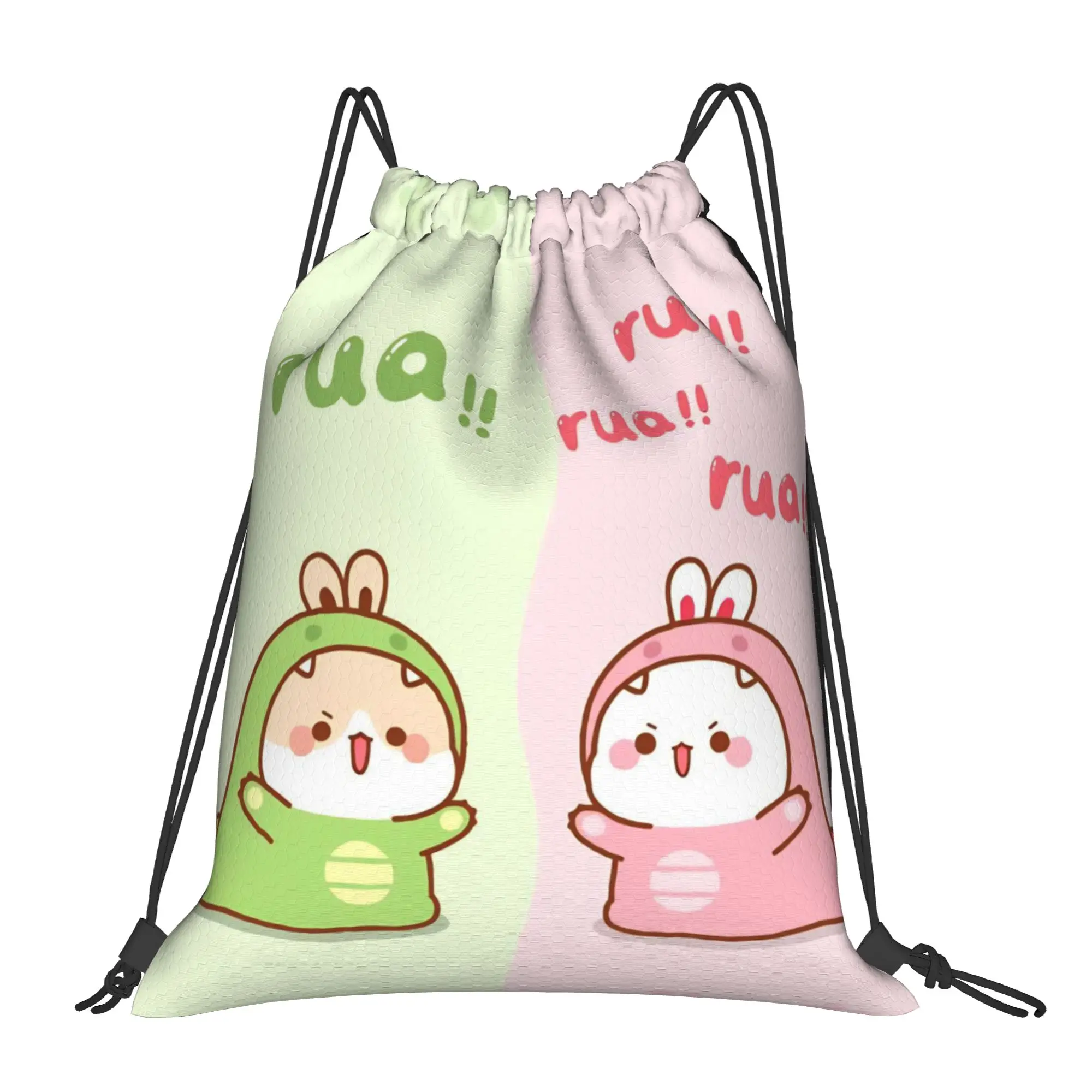 

Cartoon Panda Bubu Dudu Drawstring Backpack Sports Gym Sackpack Water Resistant String Bags for Cycling
