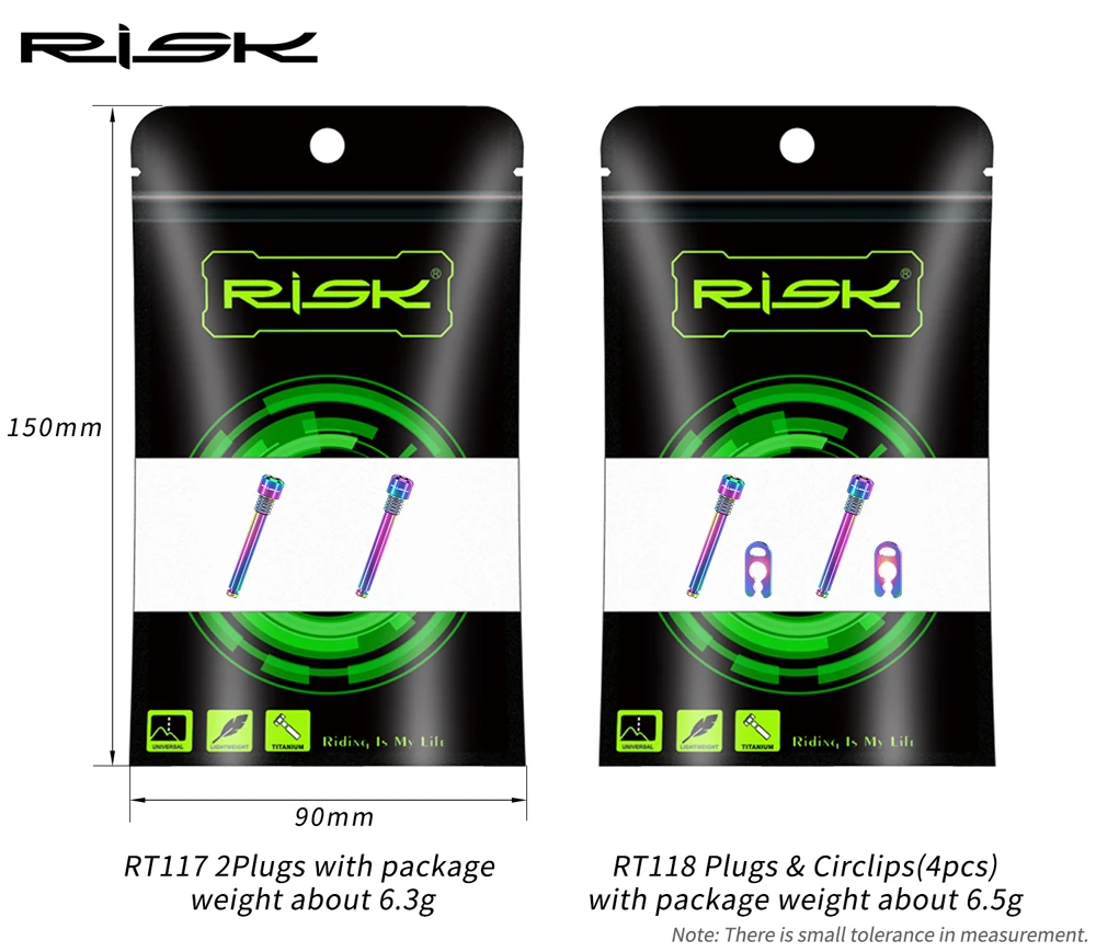 RISK 2 Stück Fahrradschrauben M4x26mm Fahrradbremsen-Stecker/Sicherungsring Scheibenbremsen-Klemmschraube MTB Fahrrad Titanlegierung Bremsenstecker – Detail 7